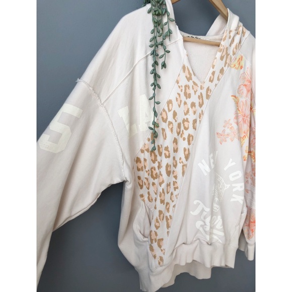 Free People Tops - we the free • oversized printed sweatshirt